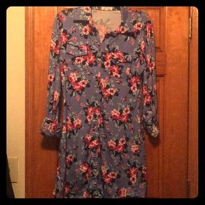 Button down floral dress
